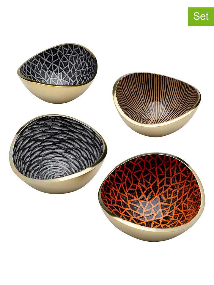 Kare 4er-Set: Dekoschalen "Samba" in Bunt - (H)6 x Ø 12,8 cm - 44% | Dekoschalen