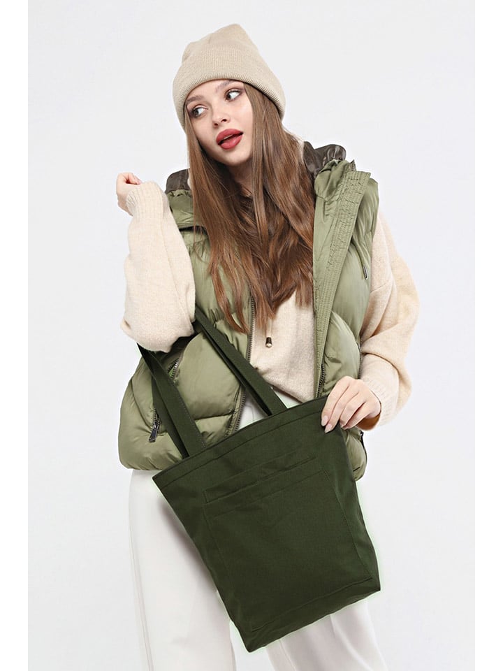 MORI Schultertasche in Grün - (B)33 x (H)45 x (T)10 cm - 42% | Damen-taschen