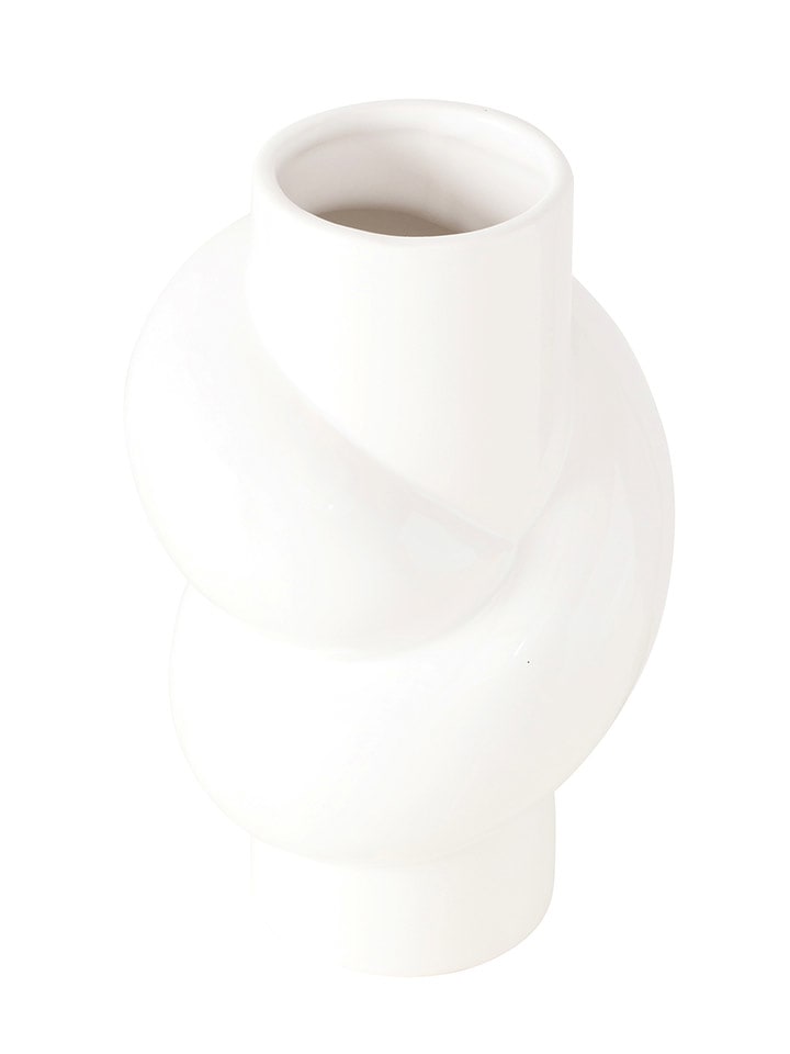 Boltze Vase "Heya" in Weiß - (H)20,3 x Ø 13,4 cm - 29% | Kerzen-vasen