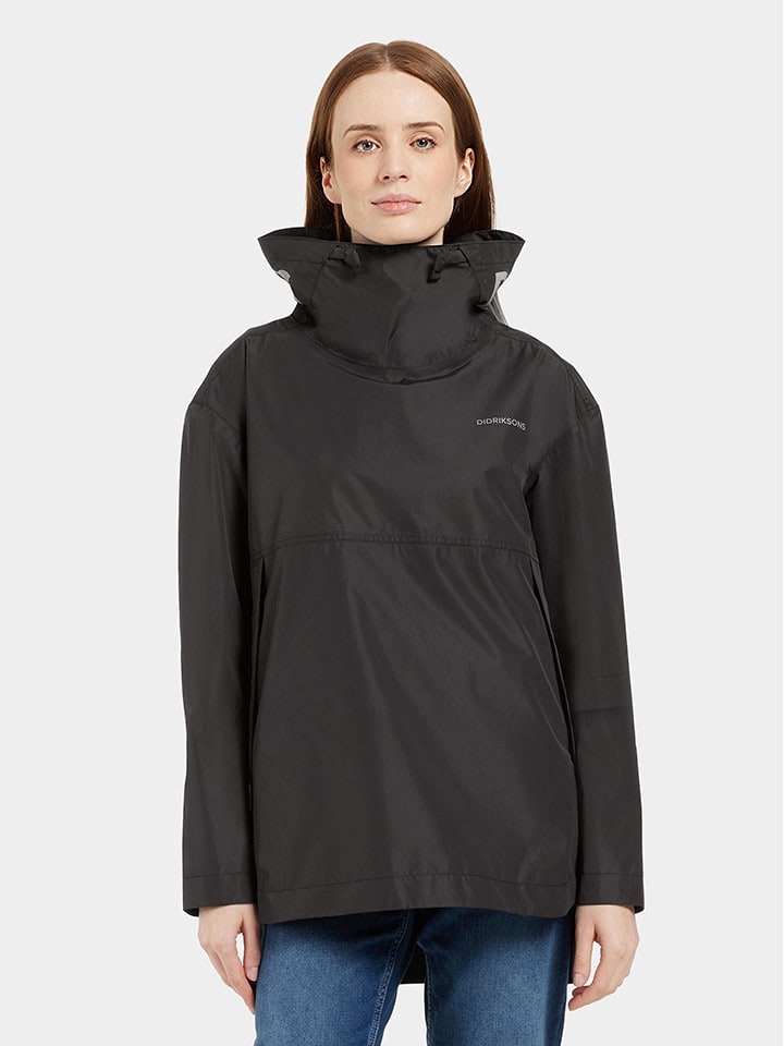 Didriksons Funktionsanorak "Thyra" in Schwarz - 75% | Größe 36 | Damen-outdoorjacken