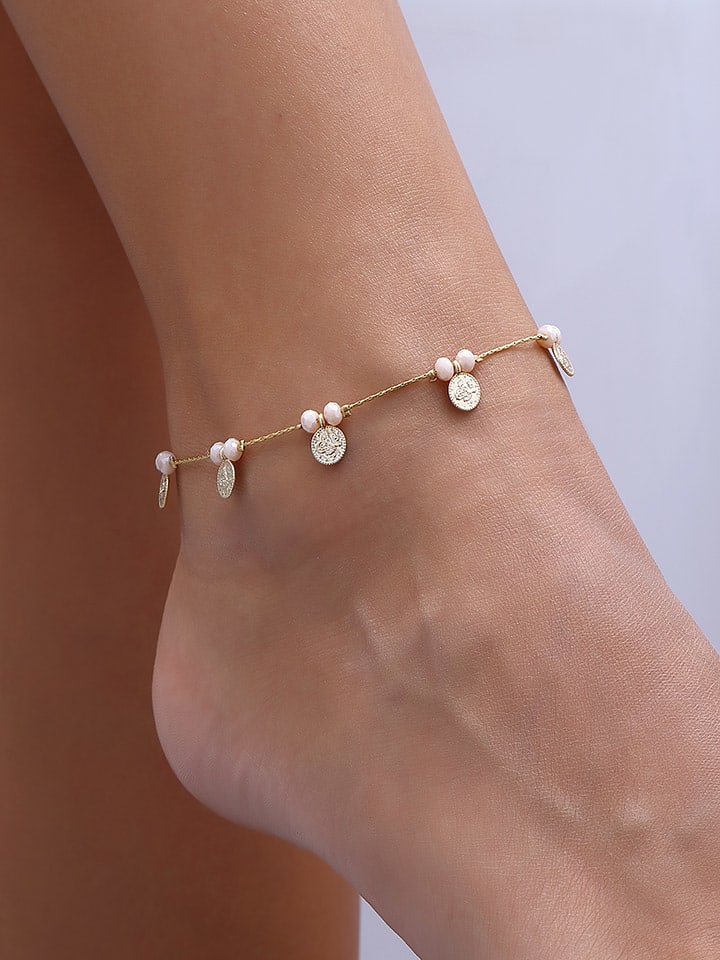 Nakkash Vergold. Fußkettchen mit Schmuckelementen - 63% | Schmuck