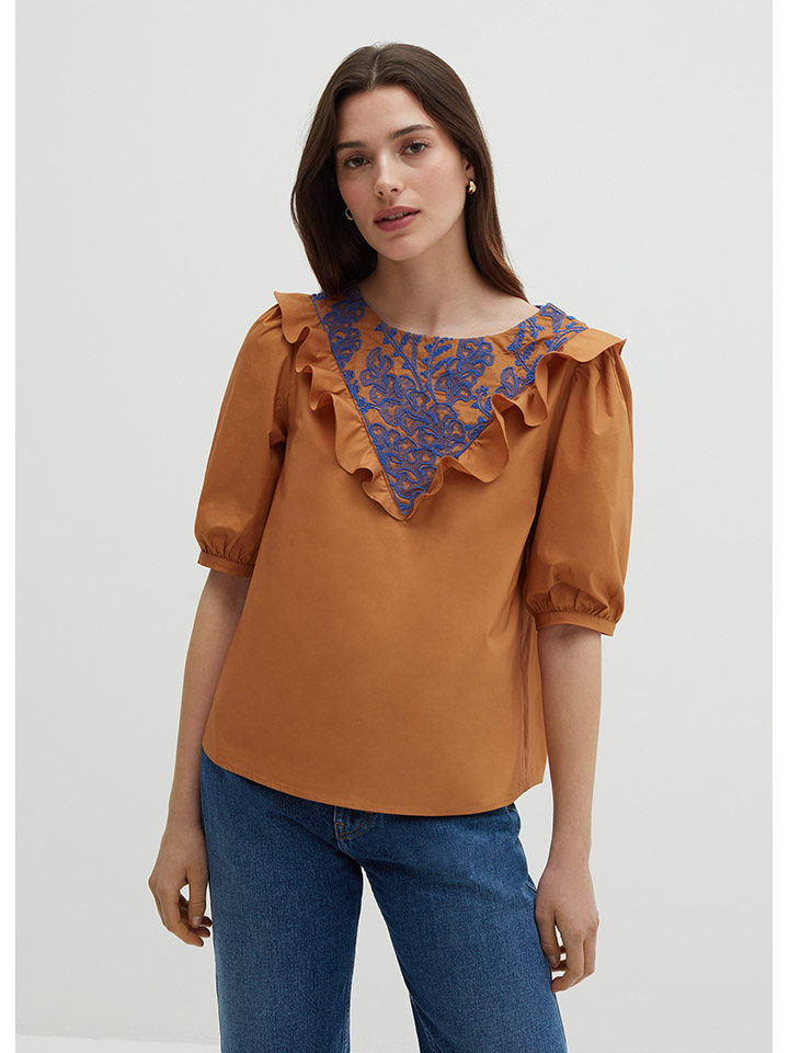 STEFANEL Bluse in Camel - 83% | Größe 36 | Damen-blusen