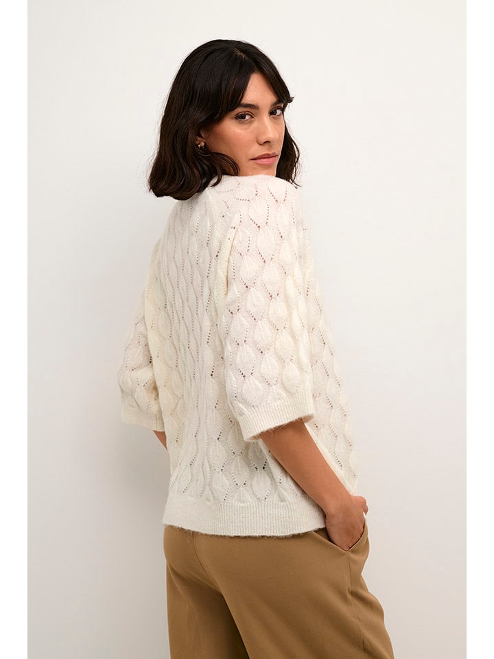 Kaffe Pullover in Creme - 68% | Größe XS | Damen-pullover-cardigans