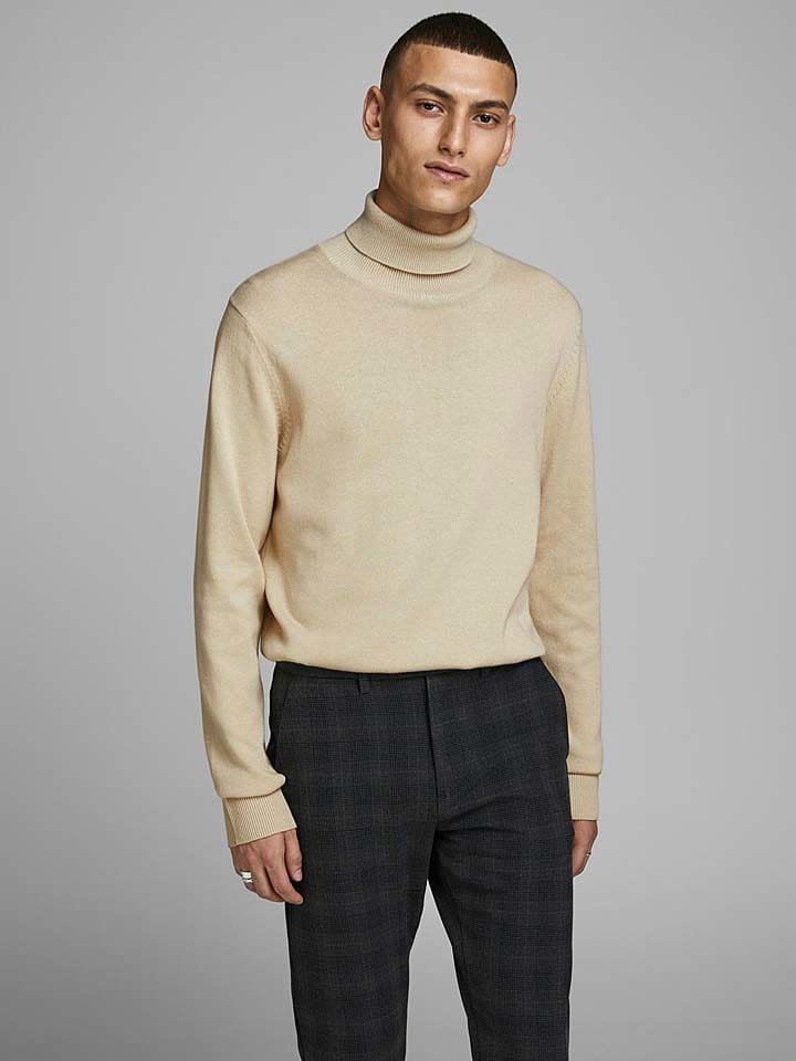 Jack & Jones Pullover "Emil" in Beige - 55% | Größe L | Herren-plussize
