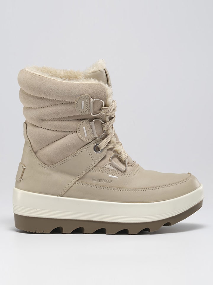 Kamik Leder-Winterstiefel "Celestem" in Beige - 57% | Größe 39 | Damen-stiefel