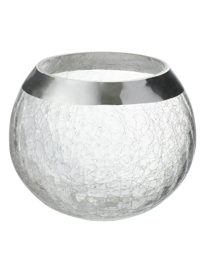 J Line Windlicht in Transparent/ Silber - (H)12,5 x Ø 15,5 cm - 13% | Kerzen-vasen