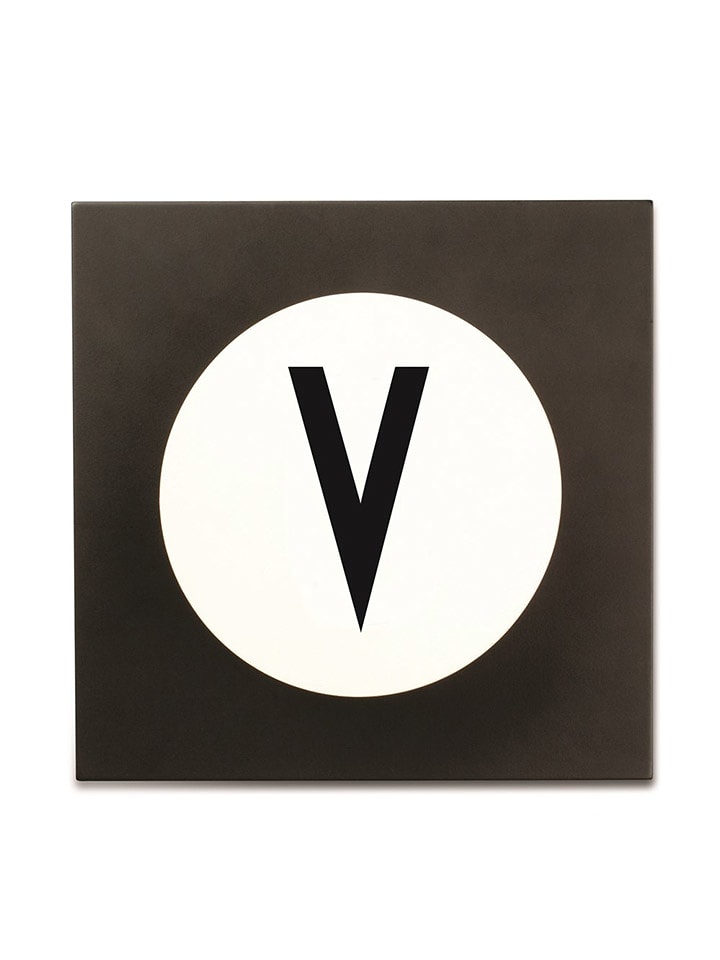 Design Letters Wandhaken "V" in Schwarz - (B)9 x (H)14 cm - 72% | Garderoben