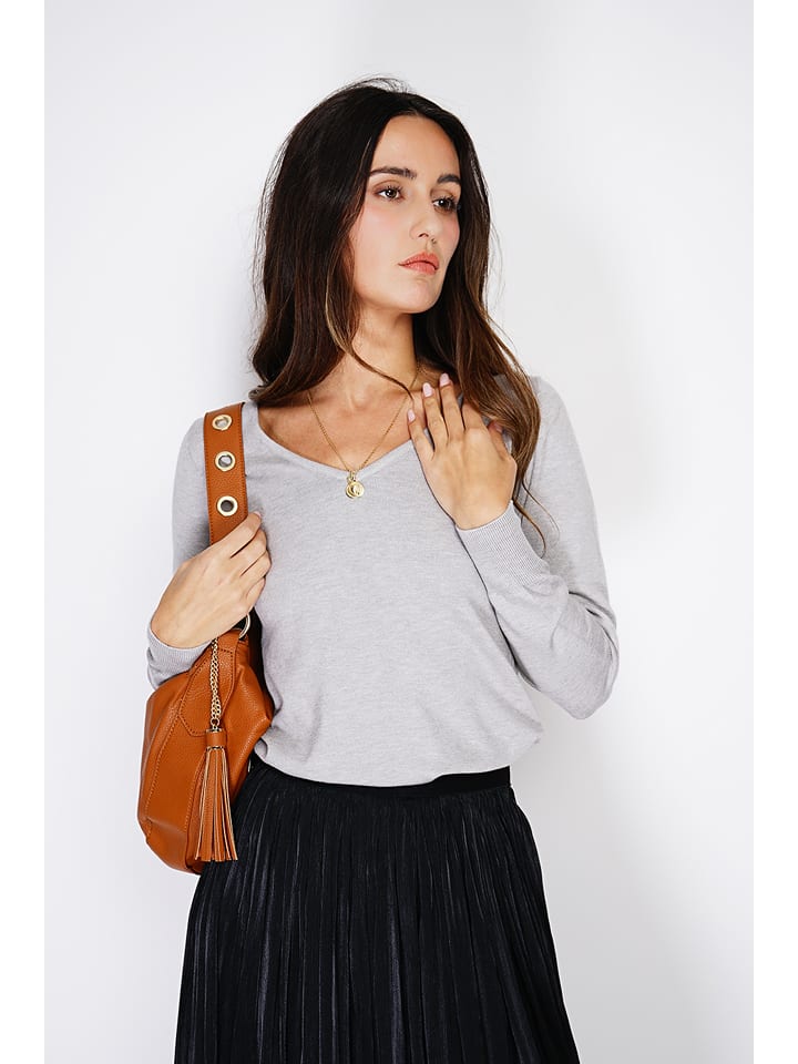 ASSUILI Pullover in Hellgrau - 69% | Größe 38 | Damen-pullover-cardigans