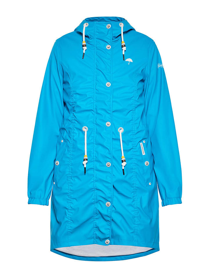 Schmuddelwedda Regenmantel in Türkis - 80% | Größe S | Damen-outdoorjacken