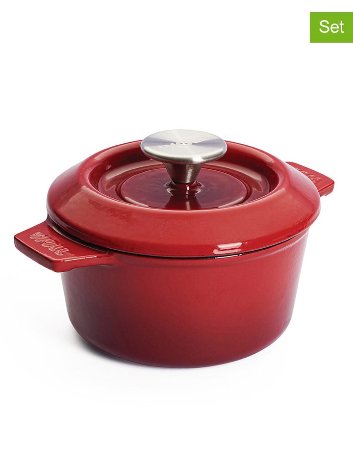 Woll 2tlg. Set: Kochtopf in Rot - 1,3 l - 35% | Kochgeschirr