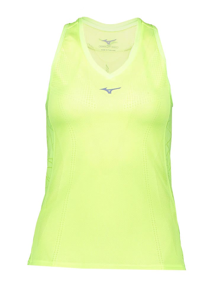 Mizuno Lauftop "Aero" in Gelb - 69% | Größe XL | Damen-outdoor-tops-shirts
