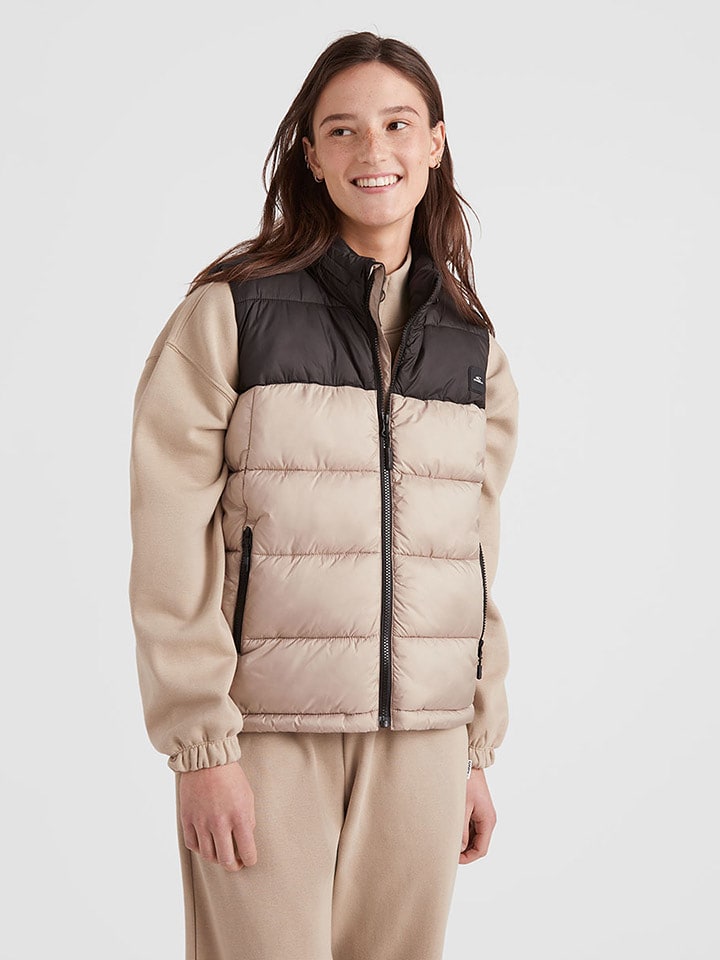 O'Neill Steppweste "O'Riginals" in Beige/ Schwarz - 75% | Größe M | Damenjacken