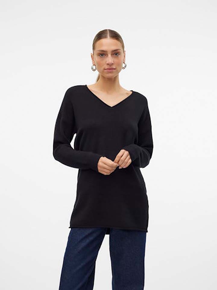 Vero Moda Pullover "Gold" in Schwarz - 77% | Größe XS | Damen-pullover-cardigans