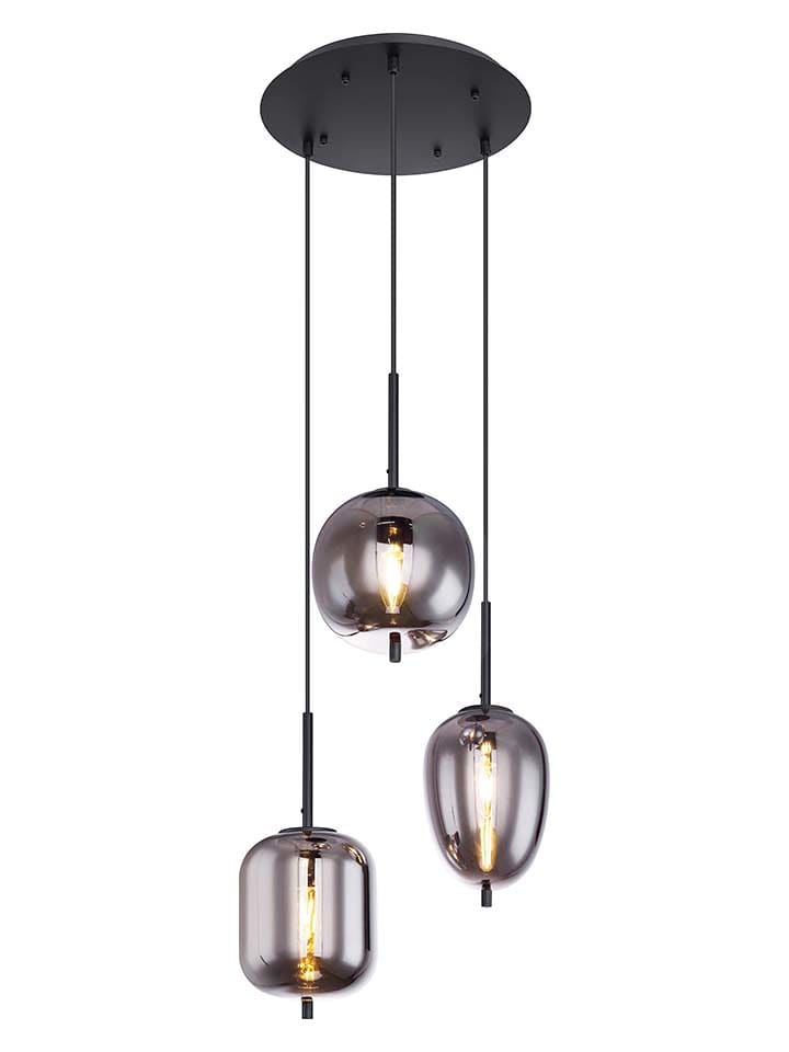 Globo lighting Hängeleuchte "Backy" in Grau - Ø 46 cm - 44% | Haengeleuchten-deckenleuchten