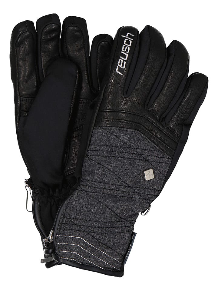 Reusch Funktionsfingerhandschuhe "Amelie R-TEX XT" in Schwarz/ Grau - 55% | Größe 6,5 | Damenhandschuhe