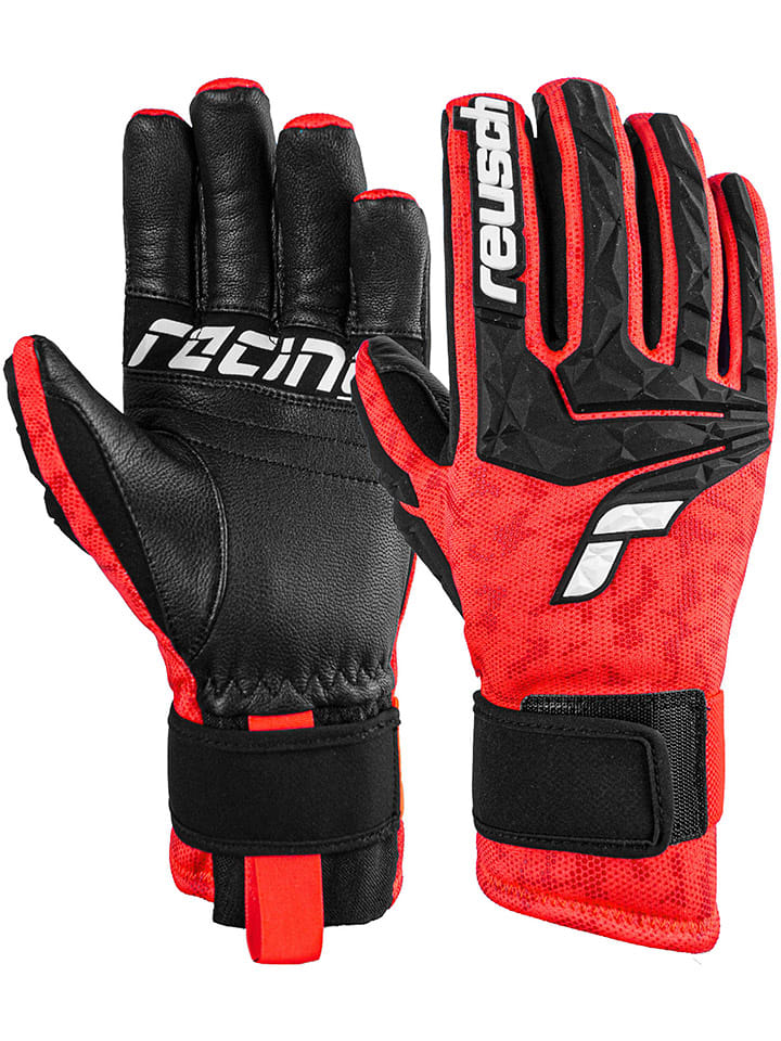 Reusch Funktionsfingerhandschuhe "World Cup Warrior Neo" in Rot/ Schwarz - 56% | Größe 7 | Damenhandschuhe