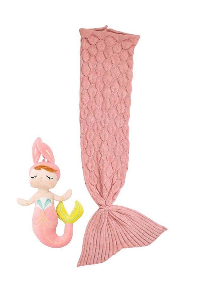 Crochetts 2tlg. Set: Beindecke mit Puppe "Doll Lana" in Rosa - 14% | Decken