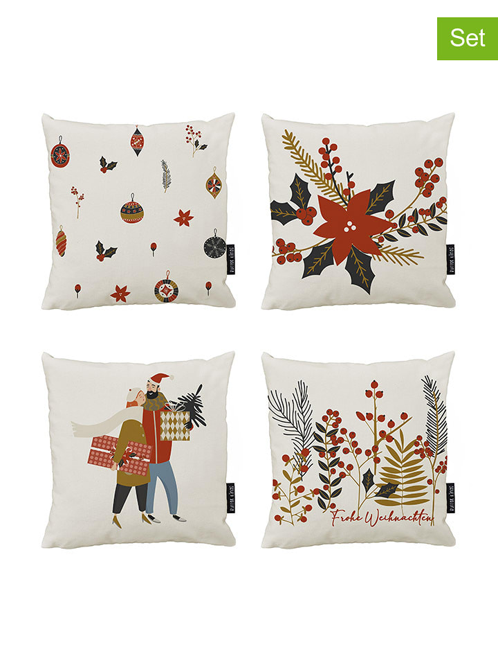 Butter Kings 4er-Set: Kissenhüllen "Classic Christmas" in Bunt - (L)45 x (B)45 cm - 34% | Dekokissen