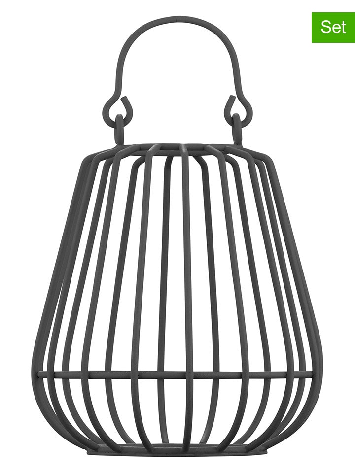 Blomus Lampiony (2 szt.) "Nidea" w kolorze czarnym - wys. 13,5 x Ø 12,4 cm rozmiar: onesize