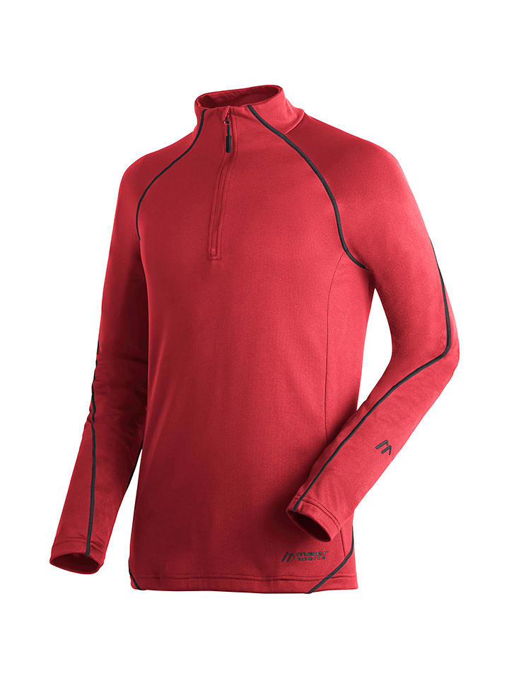 Maier Sports Fleecepullover "Roger" in Rot - 69% | Größe 52 | Herren-fleece