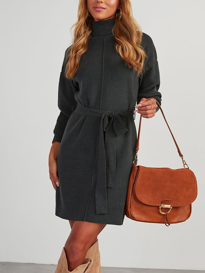 Milan Kiss Strickkleid in Anthrazit - 82% | Größe L | Damen-kleider