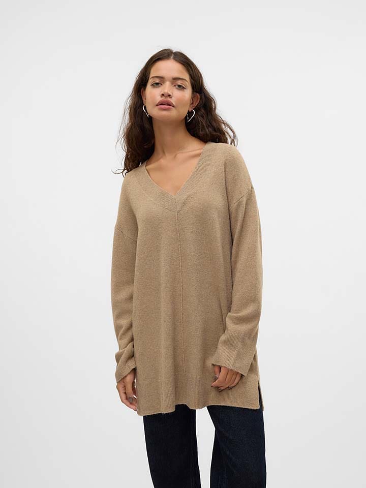 Vero Moda Pullover in Beige - 51% | Größe M | Damen-pullover-cardigans