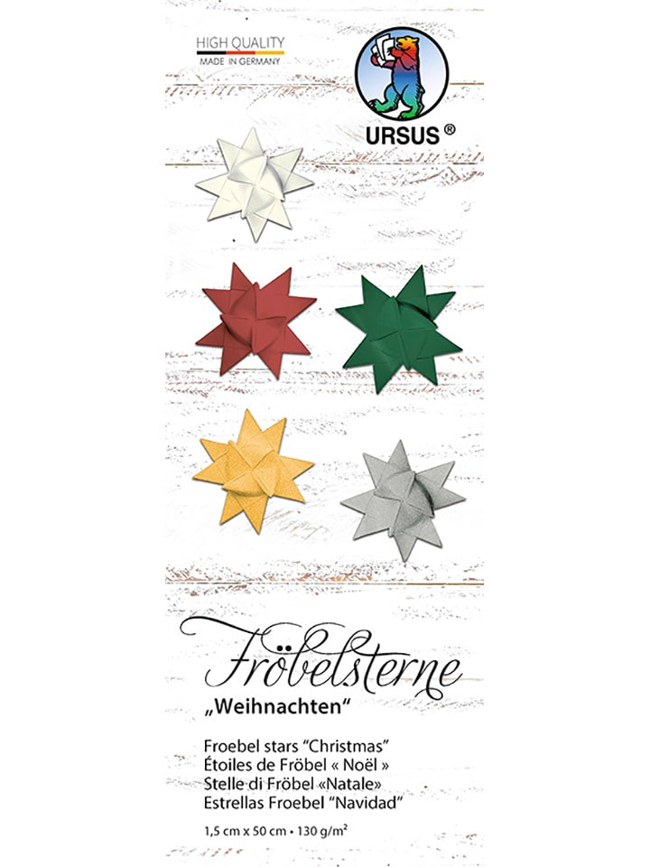 URSUS Fröbelstern-Bastelset "Weihnachten" in Bunt - 0% | Schulzubehoer