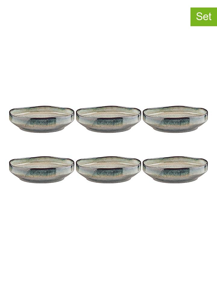 Björn 6er-Set: Suppenteller "Genesis" in Grau/ Beige - Ø 21 cm - 60% | Gedeckter-tisch
