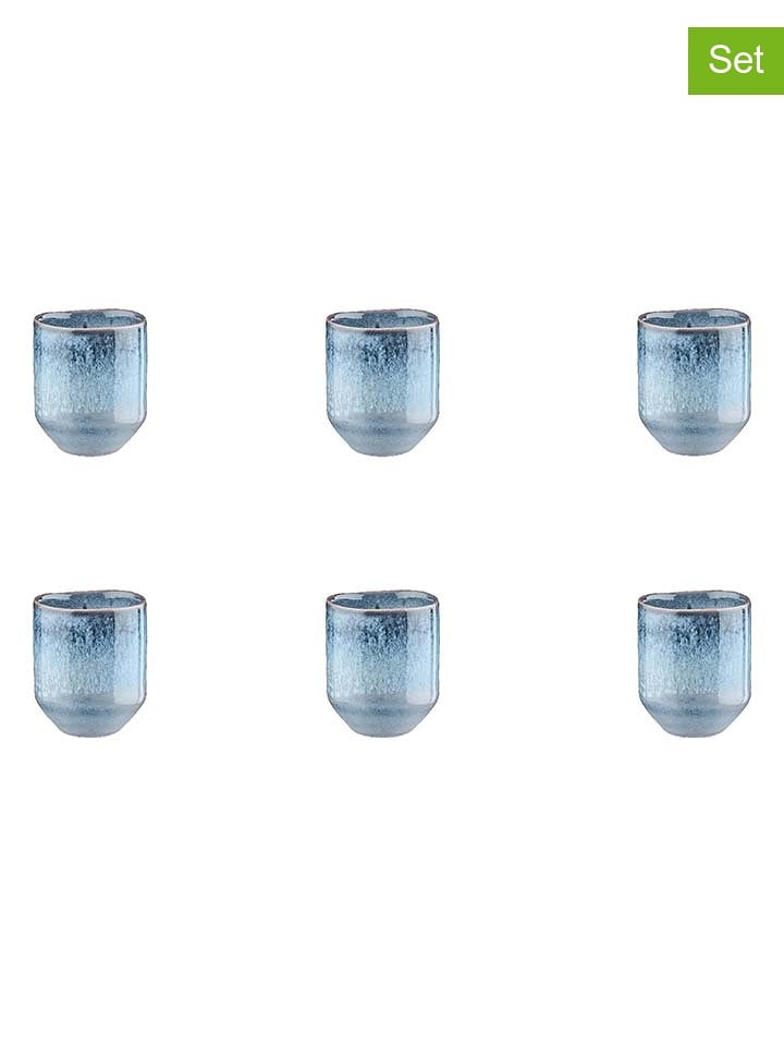 Björn 6er-Set: Becher "Genesis" in Blau - 80 ml - 43% | Gedeckter-tisch