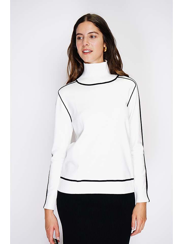 William de Faye Rollkragenpullover in Weiß - 79% | Größe 36 | Damen-pullover-cardigans