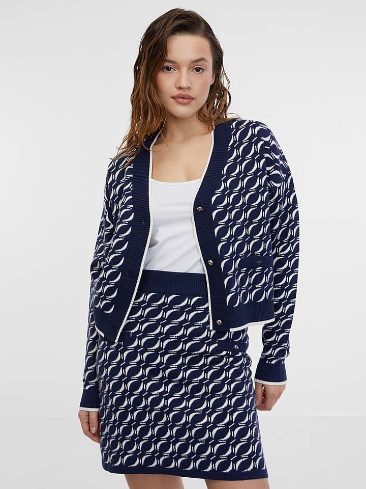 orsay Cardigan in Dunkelblau/ Weiß - 60% | Größe L | Damen-pullover-cardigans