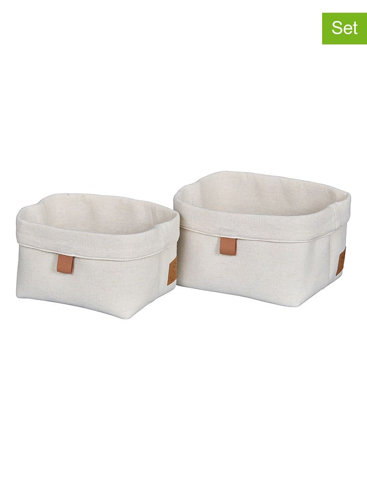 STORE IT 2er-Set: Aufbewahrungskörbe in Creme - 16% | Kisten-koerbe