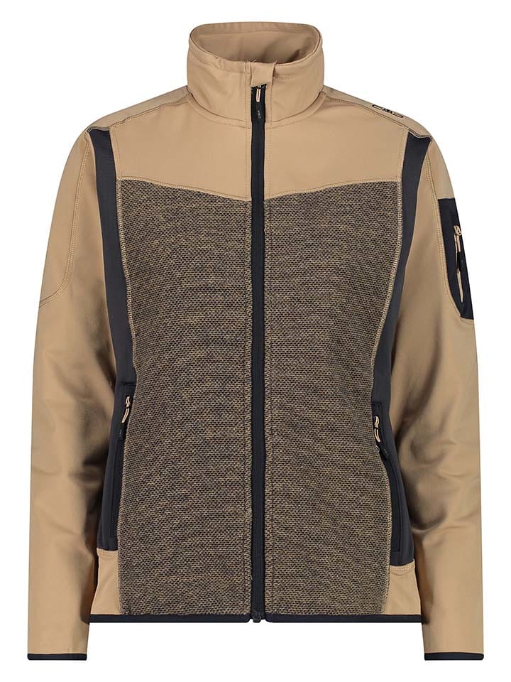 cmp Hybridjacke in Beige/ Schwarz - 72% | Größe 36 | Damen-outdoorjacken