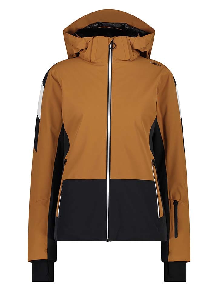 cmp Ski-/ Snowboardjacke in Hellbraun/ Schwarz - 73% | Größe 34 | Damen-outdoorjacken