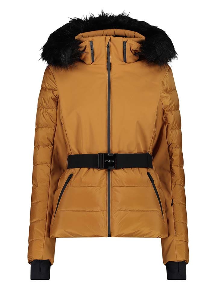 cmp Ski-/ Snowboardjacke in Hellbraun/ Schwarz - 69% | Größe 46 | Damen-outdoorjacken