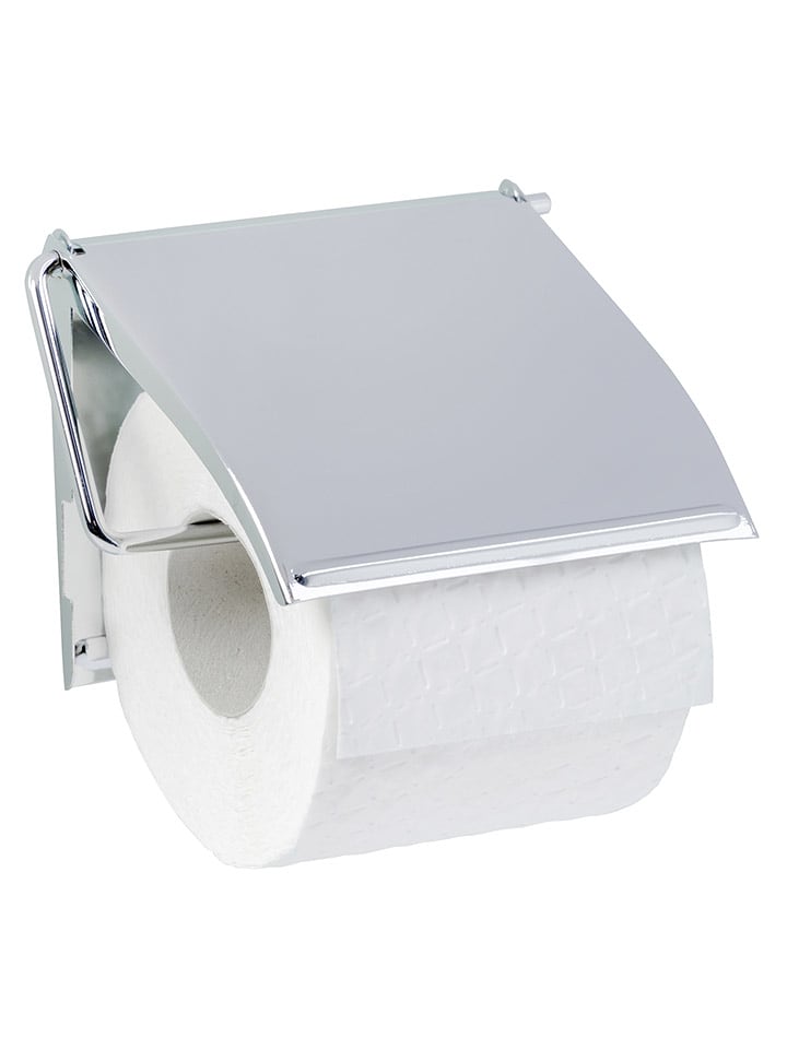 Wenko Toilettenpapierhalter ''Cover'' in Silber - (B)13,5 x (H)12 x (T)2,5 cm - 10% | Badezimmer-accessoires