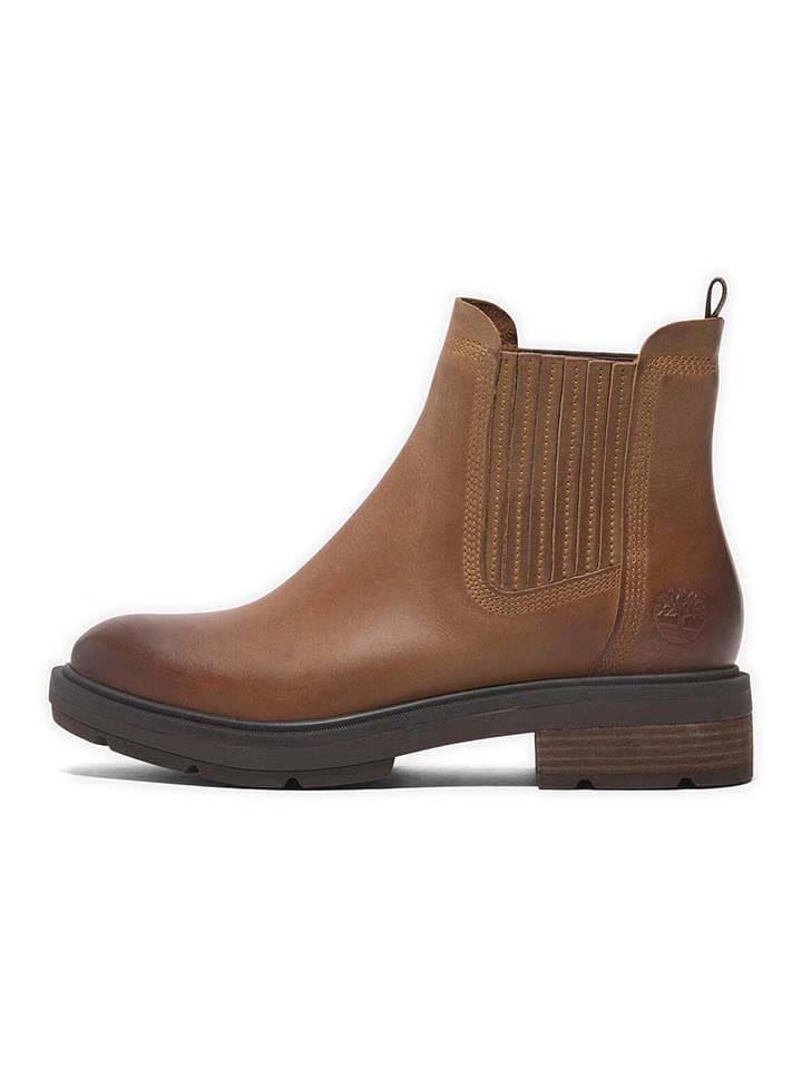 Timberland Leder-Chelsea-Boots "Brimfield" in Braun - 56% | Größe 39 | Stiefeletten