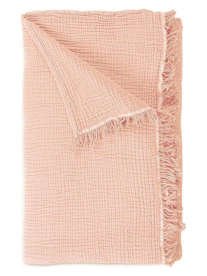 Walra Plaid "Casual Touch" in Terracotta - 43% | Größe 240x240 cm | Decken