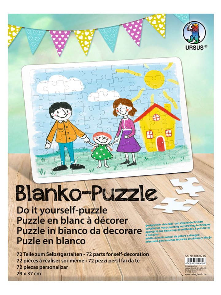 URSUS 72tlg. Blanko-Puzzle - 13% | Kinder-kreativspielzeug