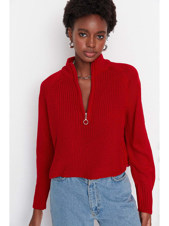 trendyol Pullover in Rot - 56% | Größe M | Damen-pullover-cardigans