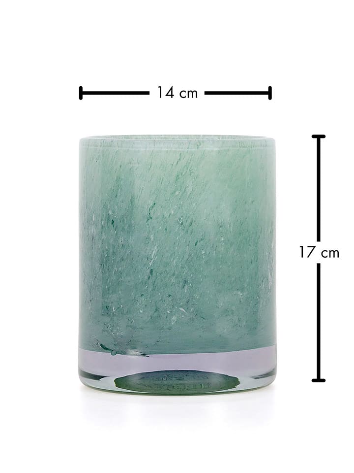 FYNCH-HATTON Vase "Kommetje" in Mint - (H)17 x Ø 14 cm - 50% | Kerzen-vasen
