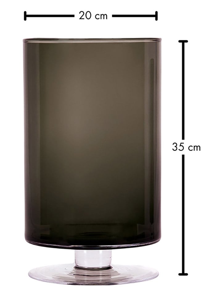 FYNCH-HATTON Vase "Elani" in Anthrazit - (H)35 x Ø 20 cm - 65% | Kerzen-vasen