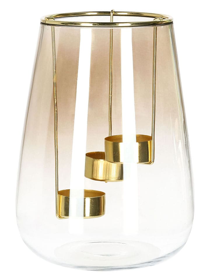 Homla Windlicht ''Galia'' in Beige - (H)20 x Ø 15 cm - 16% | Kerzen-vasen