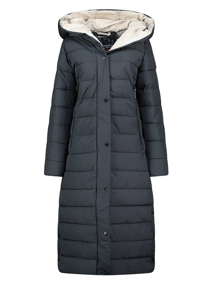 Geographical Norway Steppmantel in Dunkelblau - 73% | Größe 3XL | Damenjacken