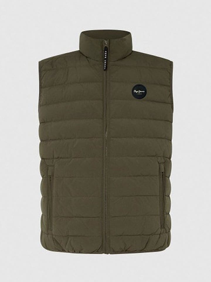 Pepe Jeans Steppweste "Toby" in Khaki - 64% | Größe XL | Herren-outdoorjacken
