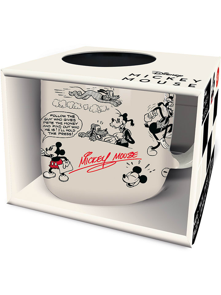 Stor Tasse "Mickey Mouse" in Creme/ Rot - 400 ml - 29% | Gedeckter-tisch