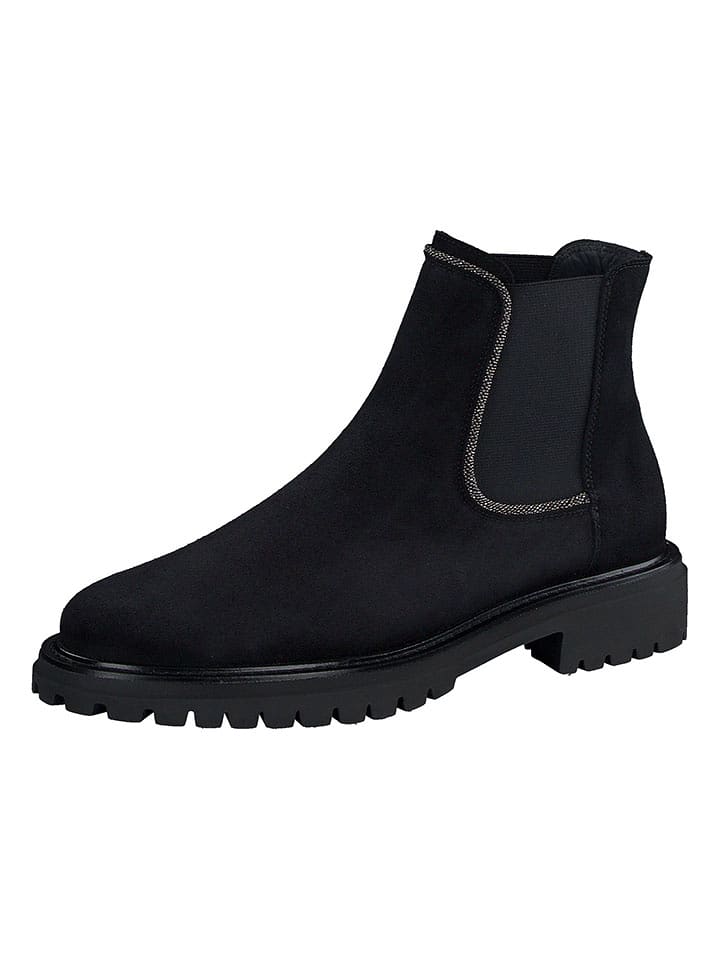 Paul Green Leder-Chelsea-Boots in Schwarz - 59% | Größe 38 | Stiefeletten