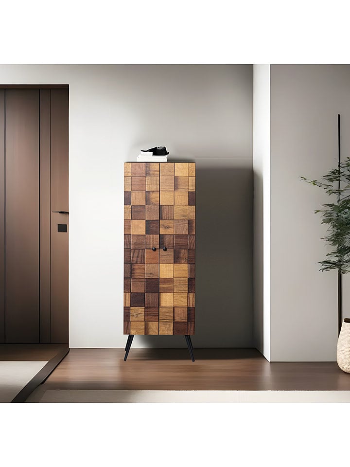 Scandinavia Concept Schrankkommode ''Kofin'' in Braun - (B)51 x (H)140 x (T)32,5 cm - 72% | Regale