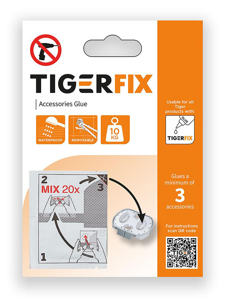Tiger Selbstklebendes Montageset "Tigerfix Type 1" - 20% | Badezimmer-accessoires
