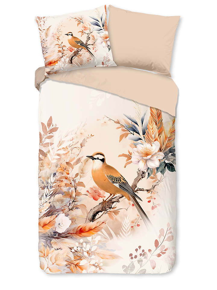 Good Morning Bettwäsche-Set "Gloria" in Creme/ Beige - 33% | Größe 135x200 cm | Bettwaesche-bettwaren